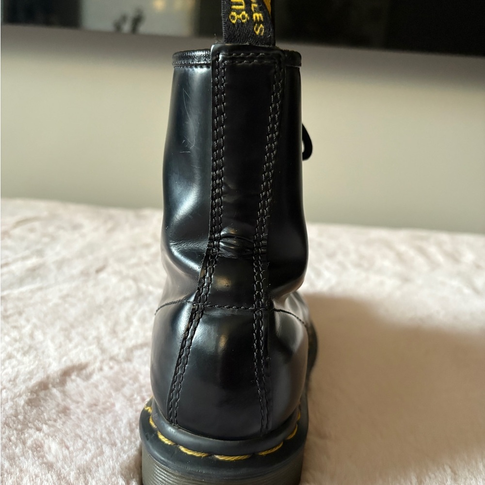 Dr Martens Black Smooth Lace Up Boots Size 7 - Picture 12 of 16